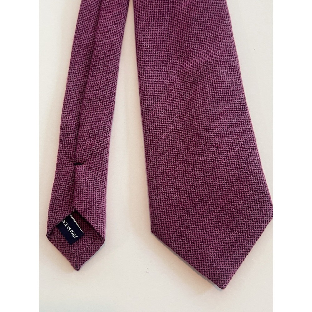 Geoff Nicholson Made In Italy Silk Wool Blend Pink Maroon‎ Tie